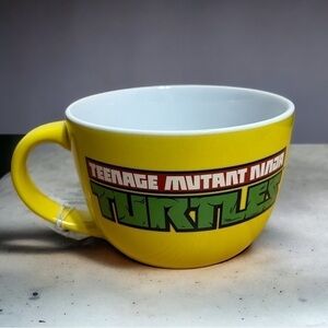 Teenage Mutant Ninja Turtles Coffee Mug NEW 24 oz Ceramic Cowabunga Yellow